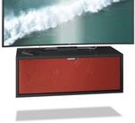Vladon Lowboard Lana 800 (TV-Kommode, mit Klappe), Schwarz matt/Bordeaux...