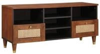 vidaXL TV-Schrank TV-Schr&auml;nk mit Regal Braun 100 x 33,5 x 46 cm Massivholz...