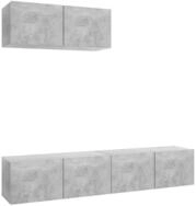 vidaXL TV-Schrank TV-Boards 3 Stk. Betongrau Holzwerkstoff
