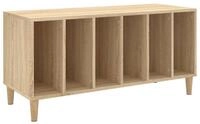 vidaXL Seitenschrank Plattenschrank Sonoma-Eiche 100x38x48 cm Holzwerkstoff...