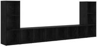 vidaXL TV-Schrank TV-Schrankset 4 pcs Schwarz Eichen-Optik 37 x 35 x 107 cm...