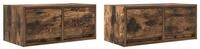 vidaXL TV-Schrank TV-Schr&auml;nke 2 Stk. R&auml;uchereiche 60x31x25,5 cm Holzwerkstoff