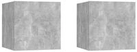 vidaXL TV-Schrank TV-Wandschr&auml;nke 2 Stk. Betongrau 30,5x30x30 cm
