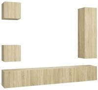 vidaXL TV-Schrank 5-tlg. TV-Schrank-Set Sonoma-Eiche Holzwerkstoff (1-St)