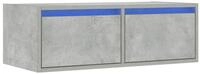 vidaXL TV-Schrank TV-Schrank mit LED-Leuchten Betongrau 75x35,5x25 cm (1-St)