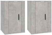 vidaXL TV-Wand TV-Wandschr&auml;nke 2 Stk. Betongrau 40x34,5x60 cm, (2-St)