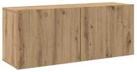 vidaXL TV-Wand TV-Wandschrank Artisan-Eiche 100x30x41 cm, (1-St)