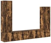 vidaXL TV-Schrank 4-tlg. TV-Schrank-Set R&auml;uchereiche Holzwerkstoff (4-St)
