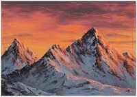 Wallarena Fototapete Berge, Querformat, Schlafzimmer, glatt, Berge, 200x140cm