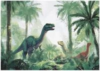 Wallarena Fototapete Dinosaurier Wald - Mehrfarbig - Kinder - Vlies -...