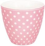 Greengate Becher Dotty Latte Cup pale pink 0,35l, Steingut