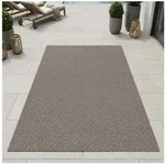 Carpetia Outdoorteppich Moderner Teppich Taupe Flechtstruktur Indoor Outdoor,