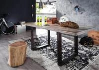 Massivmoebel24 Esstisch Esstisch Mango 170x90x76 grau lackiert HEAVY&nbsp;INDUSTRY...