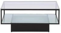 Venture Home Couchtisch Maglehem Couchtisch 90x90cm schwarz, Glas. (1-St)
