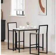 vidaXL Bartisch 100 x 50 x 77 cm Tisch Wei&szlig; 100x50x77 cm Ingenieure Holz und...