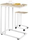 Casaria Beistelltisch, mit Rollen & Standf&uuml;&szlig;en 40kg Belastbar Kaffeetisch