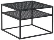 Wohnling Couchtisch WL7.325 Glas Metall Schwarz 60 cm Quadratisch...