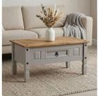 CARO-M&ouml;bel Couchtisch RAMON, Couchtisch Wohnzimmer Sofatisch 1 Schublade Kiefer
