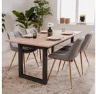 Homestyle4u Esstisch 90x160 bis 90x200 erweiterbar Holz Kufengestell Schwarz