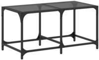 vidaXL Couchtisch 785 x 40 x 40 cm Couchtisch mit Glasplatte Schwarz 78,5x40x40...