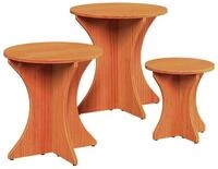 vidaXL Couchtisch Couchtisch 3 pcs Wachsbraun (3-St)