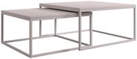 MIRJAN24 Couchtisch Dual Cashmere (2er-Set), Cashmere Vierkantrohrrahmen aus...