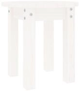 vidaXL Couchtisch Couchtisch Wei&szlig; &Oslash; 35x35 cm Massivholz Kiefer (1-St)