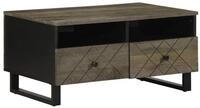 vidaXL Couchtisch Couchtisch Schwarz 80x54x40 cm Massivholz