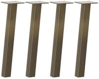 vidaXL Tischbein Couchtischbeine 4 Stk. Naturstahl 42 cm Stahl