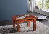Massivmoebel24 Couchtisch Couchtisch Akazie 60x60x40 nougat lackiert OXFORD #426