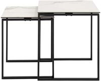 ACTONA GROUP Couchtisch Katrine, 2er-Set, Kaffetisch, Keramik-Tischplatte, modern,
