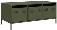 vidaXL Couchtisch Couchtisch Olivgr&uuml;n 101,5x50x43,5 cm Kaltgewalzter Stahl...