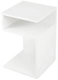 COSTWAY Beistelltisch (1-St), Holz, 3 Ebenen Nachttisch wei&szlig;, 33x33x50cm