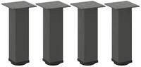 vidaXL Tischbein Couchtischbeine 4 Stk. Anthrazit 30-32 cm Stahl