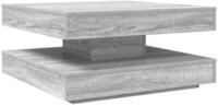 vidaXL Couchtisch Couchtisch 360-Grad Drehbar Grau Sonoma 70x70x34,5 cm (1-St)