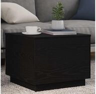 vidaXL Couchtisch, Couchtisch mit LED-Leuchten Schwarz Eichen-Optik 50x50x40 cm