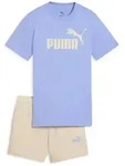 PUMA T-Shirt Puma M&auml;dchen Set T-Shirt Logo Tee + Shorts Set 686307 lila 128 EU