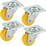 D&ouml;rner + Helmer Schwerlastrolle Set Lenkrollen 30x14mm, PU-Rad, gelb TrKr
