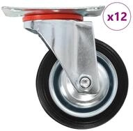 vidaXL Schwerlastrolle 12 Stk. Lenkrollen 75 mm, (12-St)
