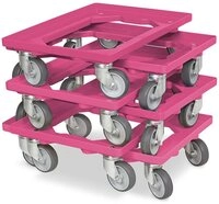 BRB-Lagertechnik Transportroller 6x Transportroller f&uuml;r Kisten 600x400 mm, Tragkraft