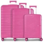 travelite Trolleyset Pacific, 4 Rollen, (3-teilig, 3 tlg), Polypropylen