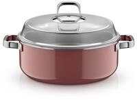 WMF Schmortopf Fusiontec Mineral Pro, Schmortopf mit Deckel, 28 cm, Rose Quartz,