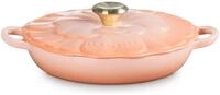 LE CREUSET Kochtopf Signature Gourmet-Profitopf Blume p&ecirc;che 26cm, Emailliertes