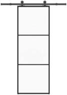 vidaXL Haust&uuml;r Schiebet&uuml;r mit Beschlag 76x205 cm ESG-Glas & Aluminium (1-St)