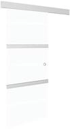 vidaXL Schiebet&uuml;r Schiebet&uuml;r ESG-Glas und Aluminium 90x212 cm Silbern (1-St)