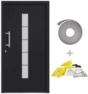 vidaXL Haust&uuml;r Haust&uuml;r Aluminium und PVC Anthrazit 100x210 cm (1-St)
