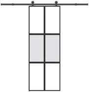 vidaXL Haust&uuml;r Schiebet&uuml;r mit Beschlag 76x205 cm Hartglas & Aluminium (1-St)