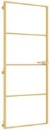 vidaXL Haust&uuml;r Innent&uuml;r Schlank Golden 83x201,5 cm Hartglas und Aluminium...