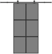 vidaXL Haust&uuml;r Schiebet&uuml;r mit Beschlag 102,5x205 cm Hartglas & Aluminium (1-St)