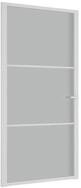 vidaXL Haust&uuml;r Innent&uuml;r 102,5x201,5 cm Wei&szlig; Mattglas und Aluminium (1-St)